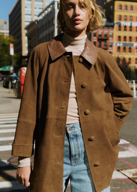 Sezane Carter trench coat カータートレンチコート 36 Carter Jacket - Camel - Organic cotton - organic textile - Sézane