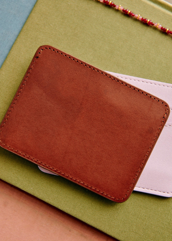 Jean Card Holder Smooth lilac Smooth ovine leather Sézane