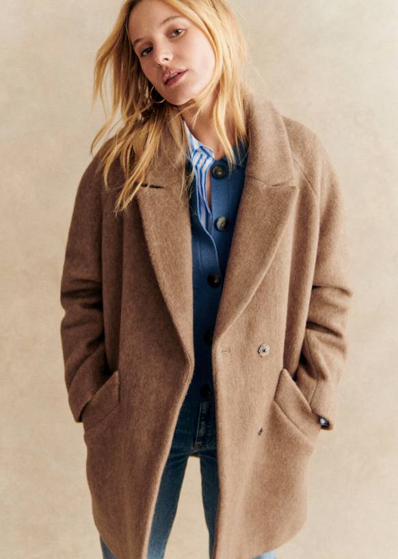 Sezane wool coat clearance