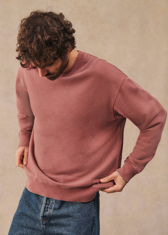 Boxy スウェットシャツ - ウォッシュドブラック - オーガニックコットン - Sézane