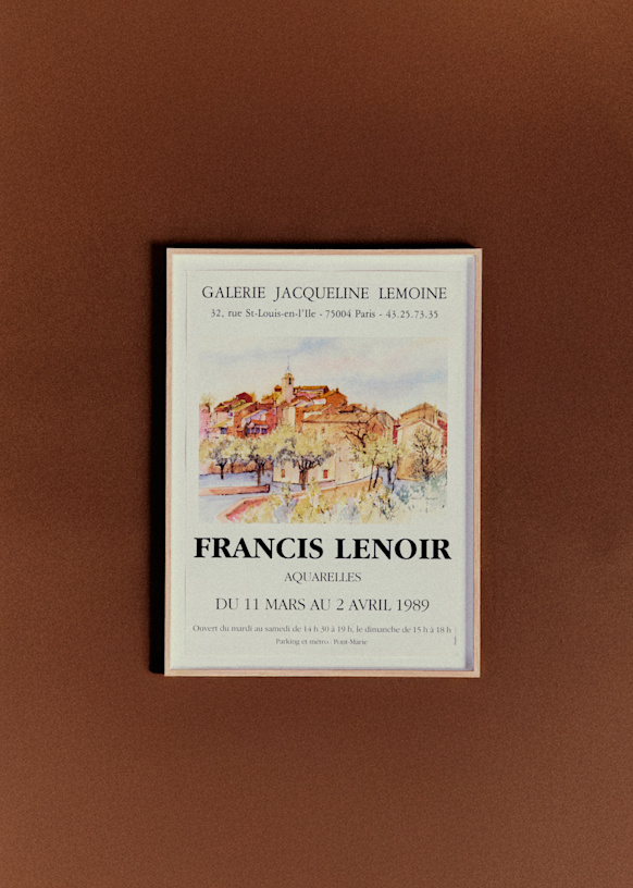Affiche Galerie Jacqueline Lemoine, Francis Lenoir, 1989