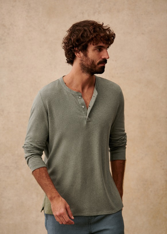 Gordon T shirt Green Cotton Octobre Editions
