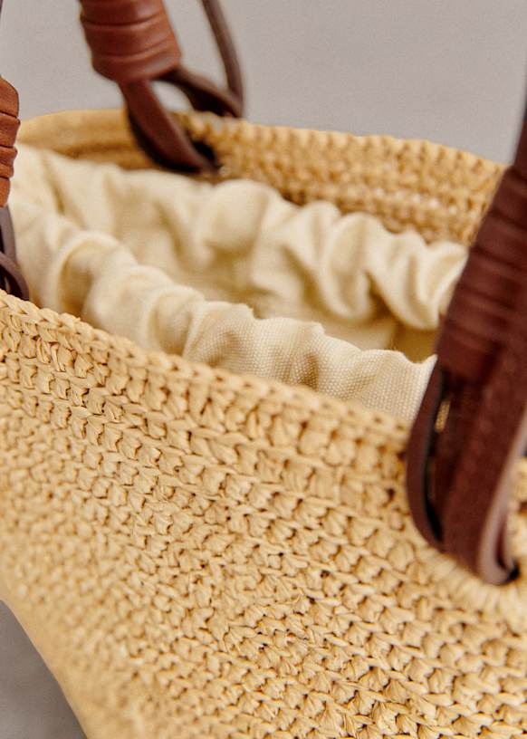 Justine Mini Basket Bag - Raffia - Raffia - Sézane