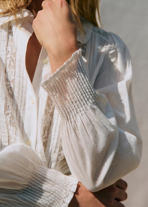 Eloïse シャツ - エクリュ - オーガニックコットン - Sézane