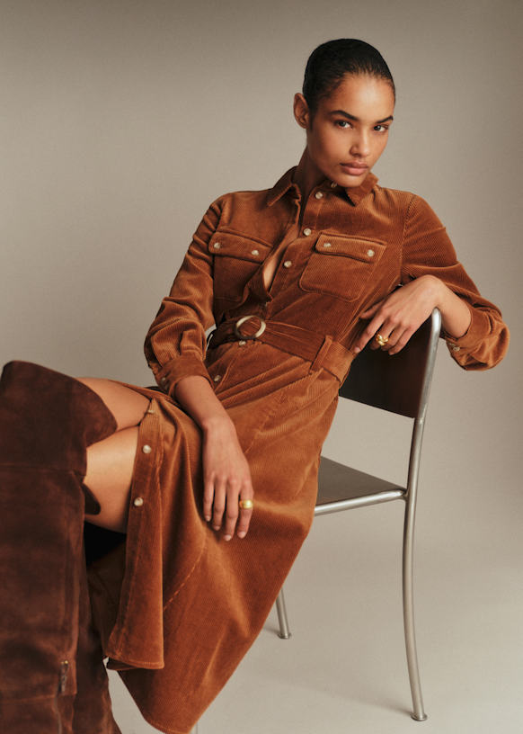 Tea Dress - Caramel - Organic cotton - organic textile