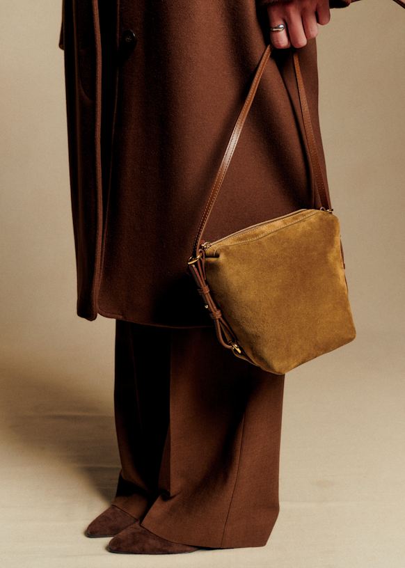 Lou Bag - Multi Taupe - Split cowhide leather - Sézane