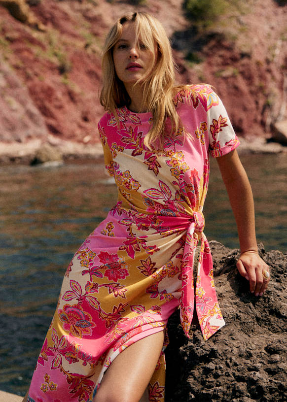 Pippa ドレス - ウォッシュドブルー - オーガニックコットン