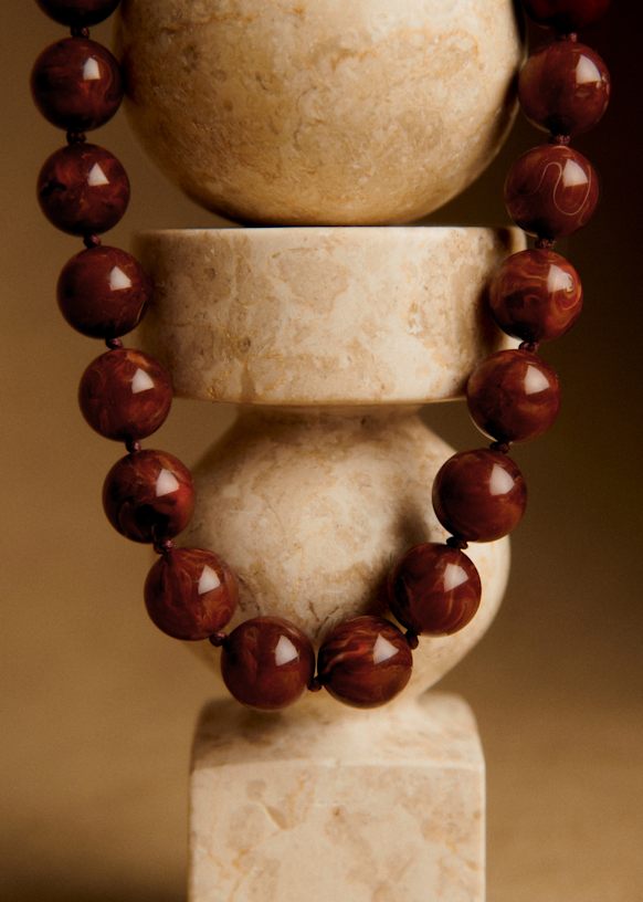 Danae Necklace - Ecru - Resin - Sézane