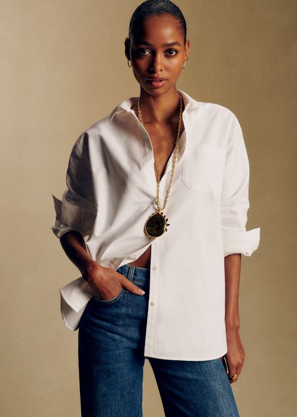 Max Shirt - Casual White - Organic Cotton - Sézane