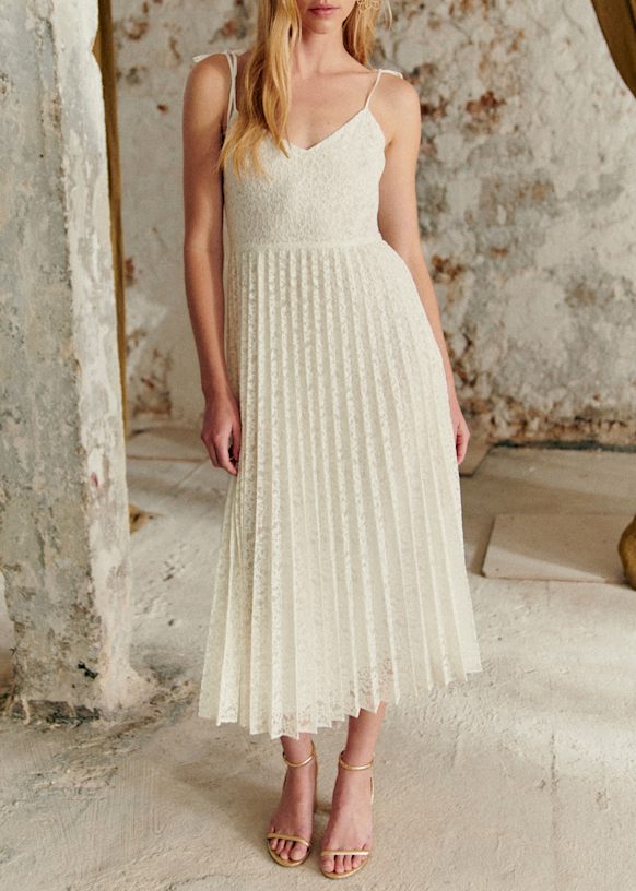 Nissa Dress - Ecru - Recycled polyester - Sézane