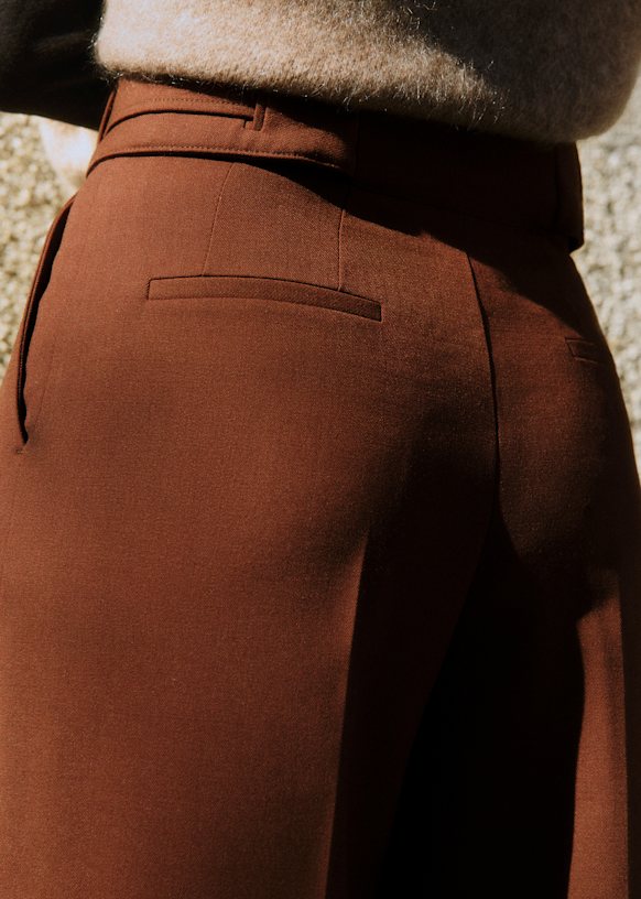 ZEONE Pant - Chocolate - Recycled polyester - Sézane