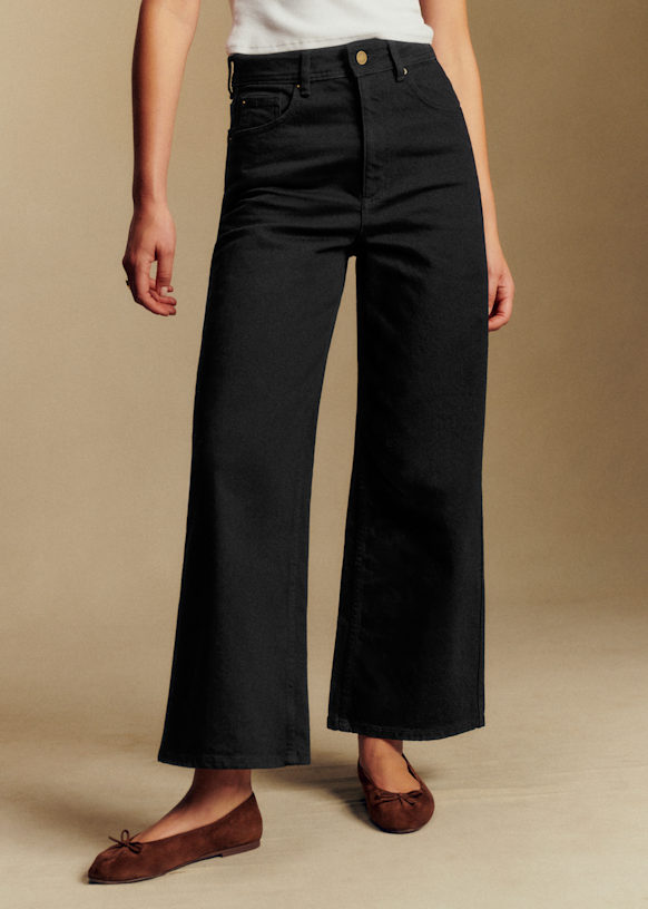 Le Crop - ブラック - オーガニックコットン - オーガニック織物 - Sézane