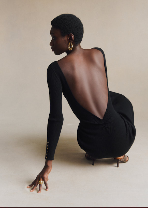 Vivianne Dress - Black/ Gold