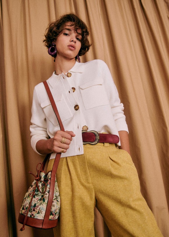 Betty Cardigan - Green - Merino Wool - SÃ©zane