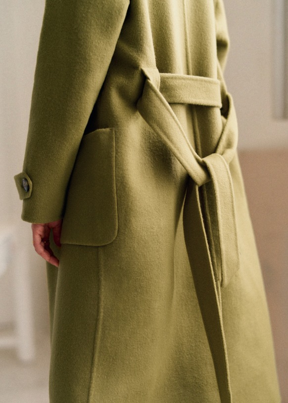 Mederick Coat Pistachio Wool Sezane