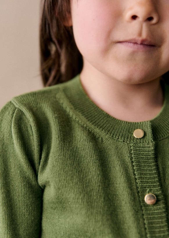 Swan Cardigan - Hazelnut - Merino Wool - Sézane