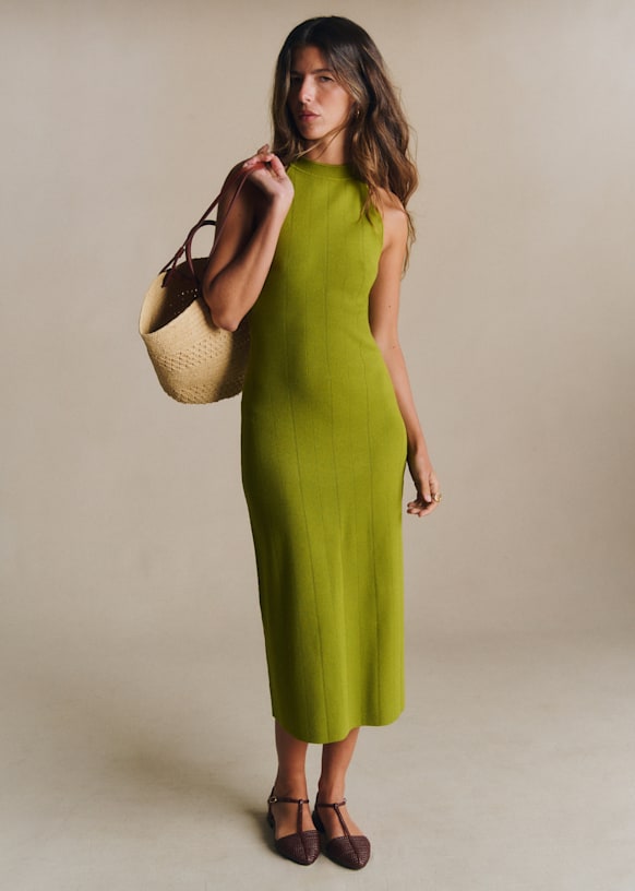 Oriana Dress - Navy - Viscose ECOVERO™ LENZING™ - Sézane