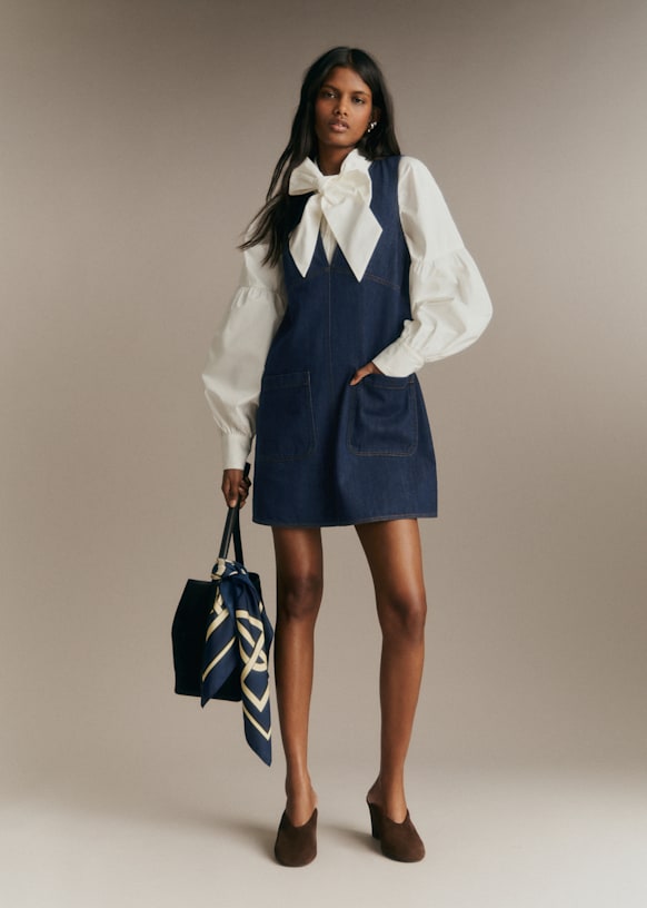 Many Dress - Dark Chocolate - Goat leather - Sézane
