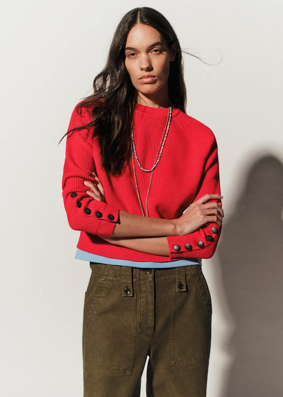 Sami Sweater - Red - Merino Wool - Octobre Éditions