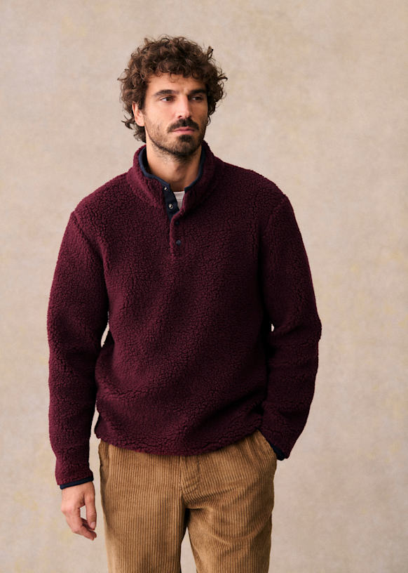 Tucker Fleece - Burgundy - Recycled polyester - Octobre Éditions