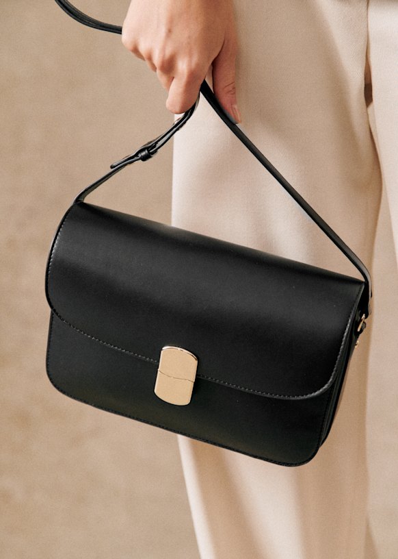 Milo Classic Bag - Glossy Black - Smooth cowhide leather