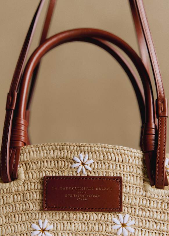 Justine バスケット - フローラルラフィア - ラフィア - Sézane