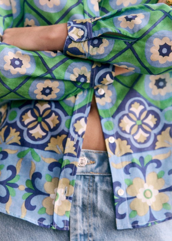 マリエモーン Pierro Shirt - Sézane x Momonì - Rimini - Organic cotton - textile