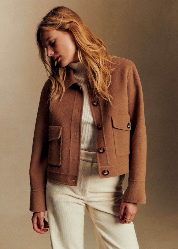 Terry Jacket - Camel Suede - Goat leather - Sézane