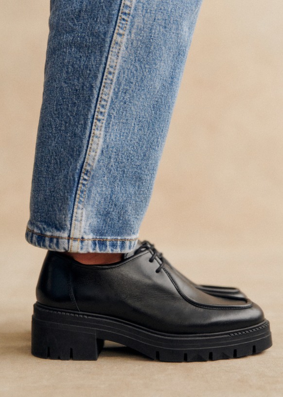 Markus Derbies Glossy Black Bovine leather Sezane