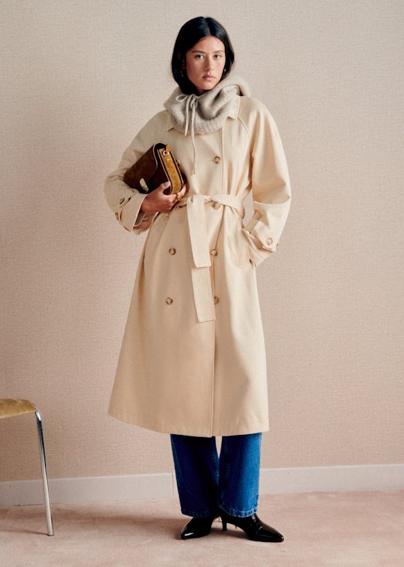PIERCE Coat - Light Beige - Viscose ECOVERO™ LENZING™ - Sézane