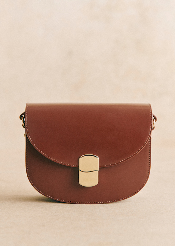 Tasche Claude Schokolade glasiert Rindsleder Sezane