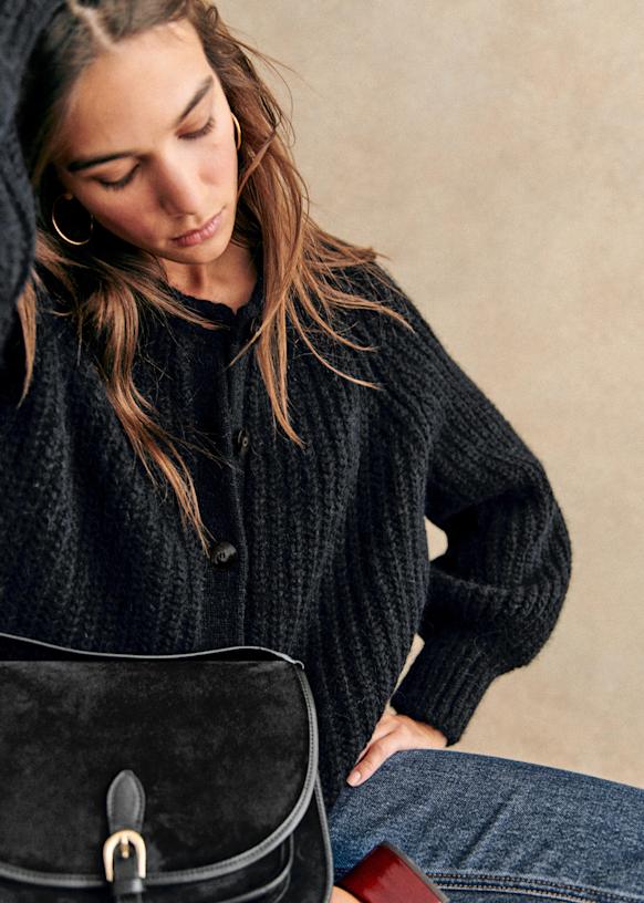 Emile Cardigan - Black - Alpaca - Sézane