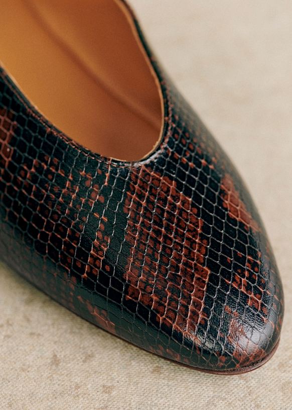 Matilda Ballerinas - Black - Suede goatskin leather - Sézane