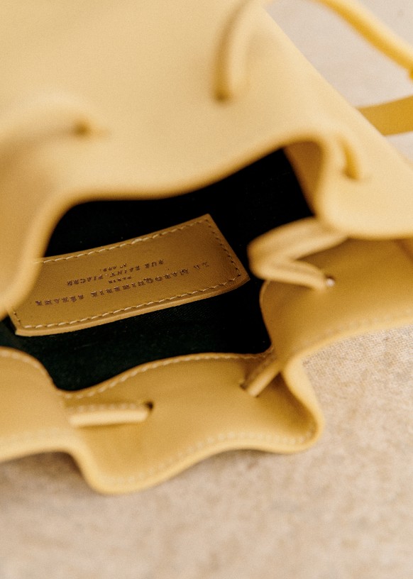 【SEZANE】ミクロ ファローバッグ Farrow Micro Bag - Smooth buttercup - Bovine leather - Sézane