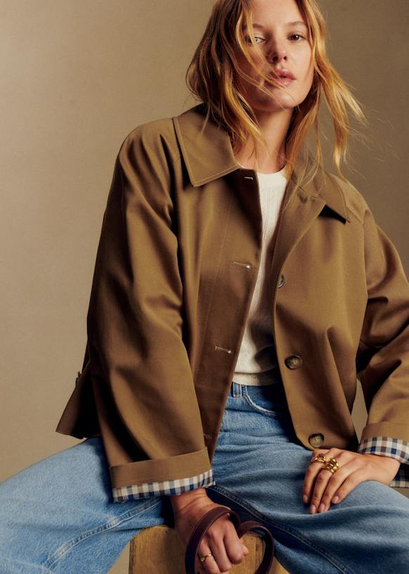 Bobby Jacket - Light Beige - Organic Cotton - Sézane