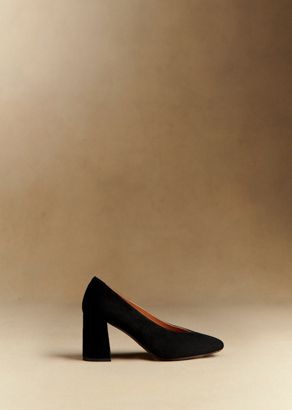 Alice ヒールパンプス - ブラック - スエードゴートスキンレザー - Sézane