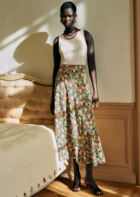 Orlane Skirt - Alicante Blue Print - Viscose ECOVERO™ LENZING