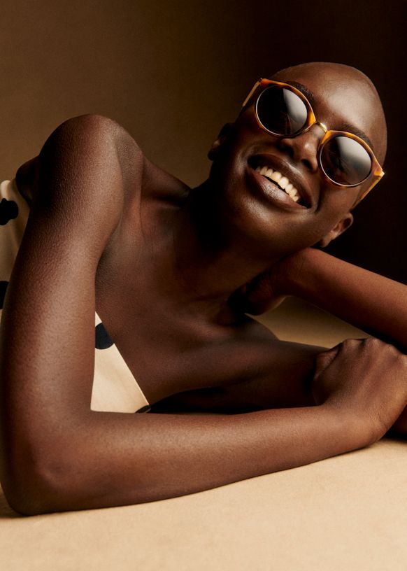 【SEZANE】ボニー サングラス Bonnie Sunglasses - Tortoiseshell/Gold - Sézane