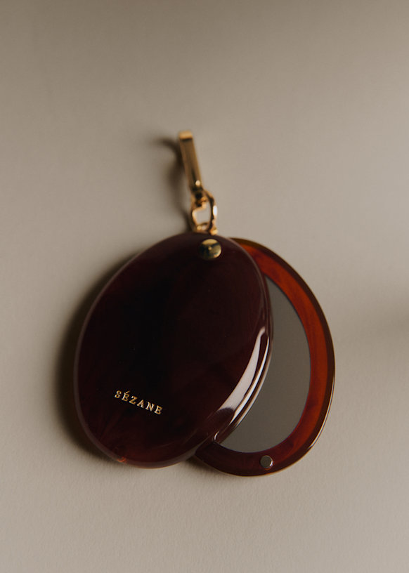 Juliette Mirror Keychain - Cream - Resin - Sézane