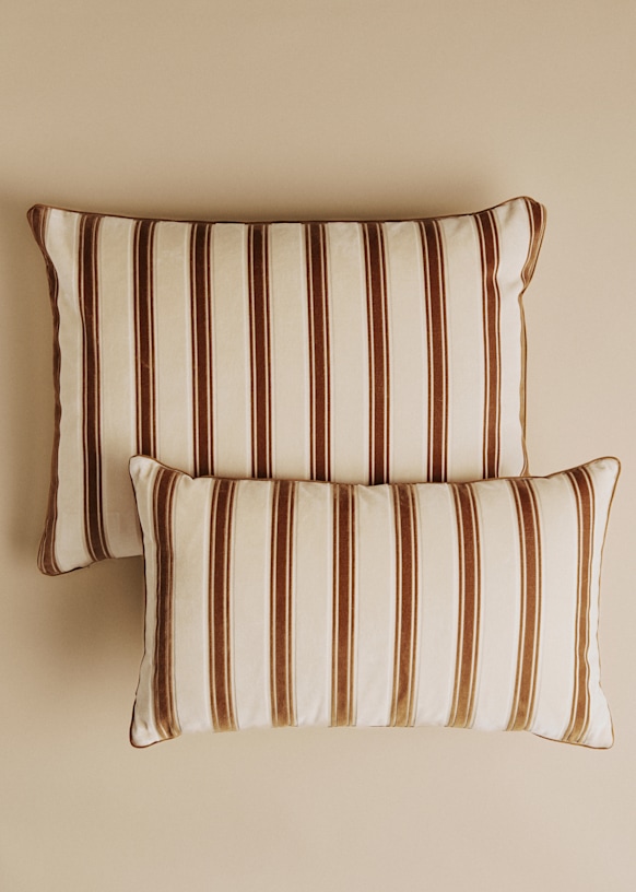 Cushion Stripes Velvet - Small model