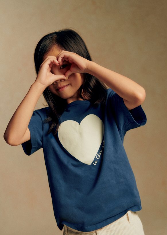 T-Shirt La Chamade - Bleu indigo / Ecru