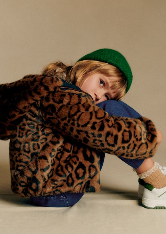 Olivia Coat - Leopard - Recycled polyester - Sézane