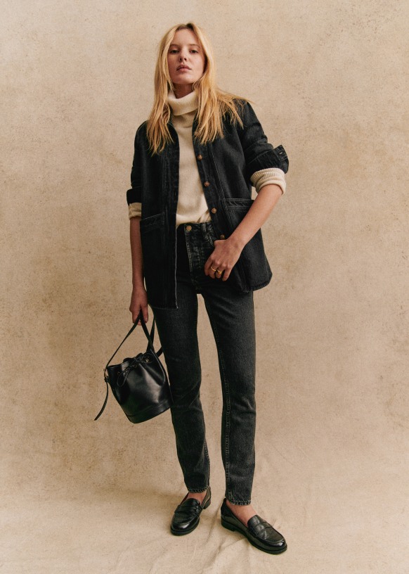 Sezane veste cuir hotsell