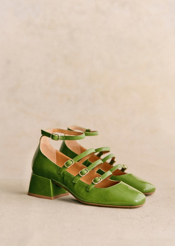 Green patent shoes clearance