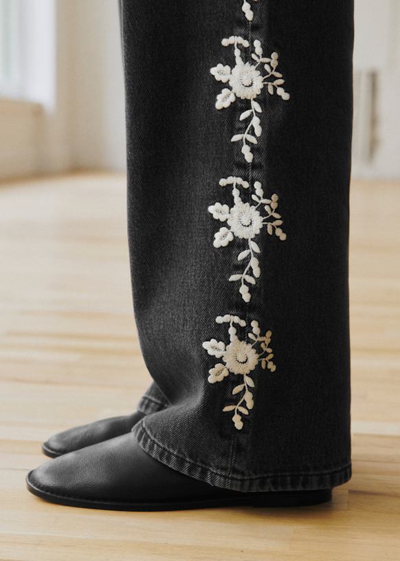 Valentin Trousers - Sézane x SEA NY - Denim Blue with Cream