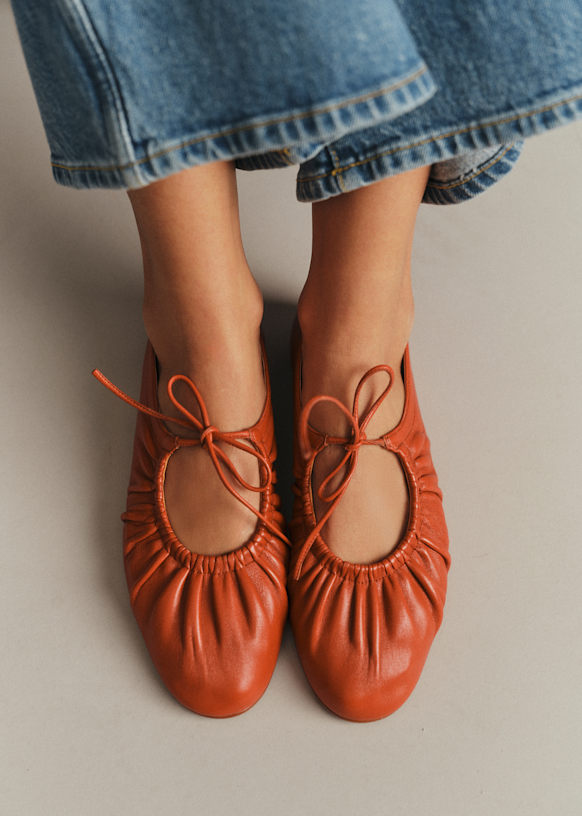 Low Marthe Ballet Flats - Smooth Rust