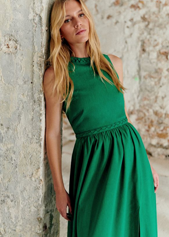 Blouse Abelina - Vert Emeraude - Lin - Sézane