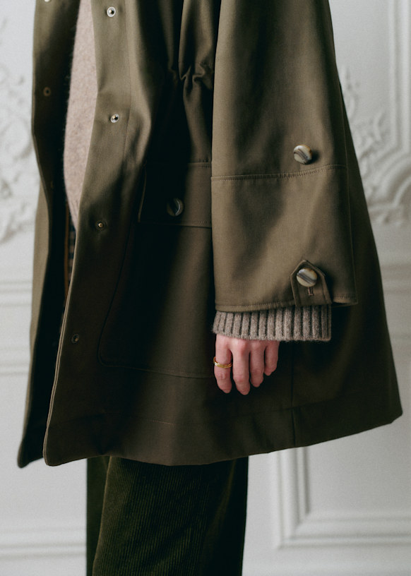 Parka Hugo Nero Cotone biologico Sézane