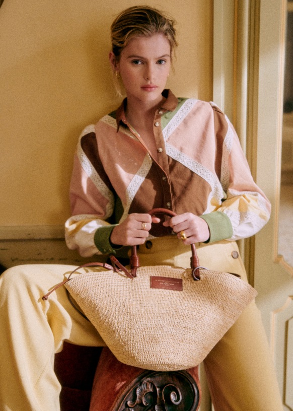 Sac discount raphia sezane