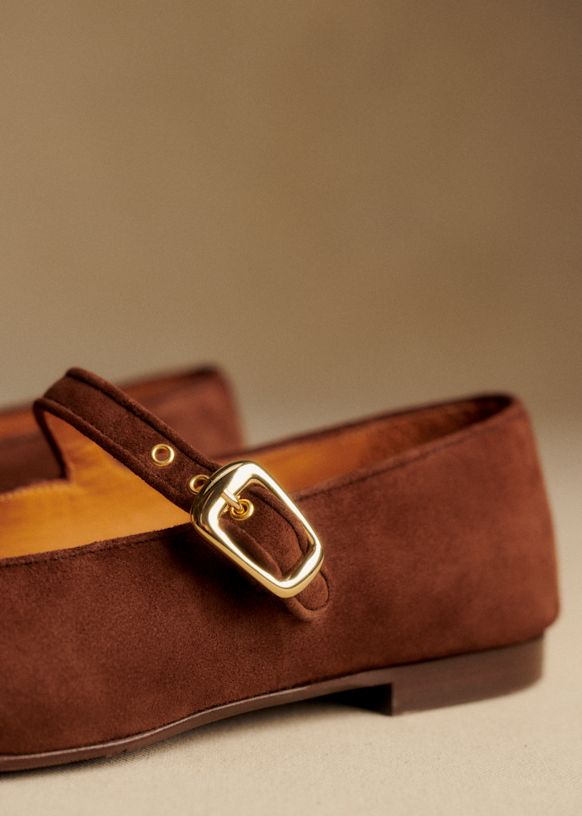 c*y様 新品未使用◯Sézane セザンヌ VALENTIN バレリーナ 24 Valentin バレリーナ - モカ - ゴートレザー - Sézane